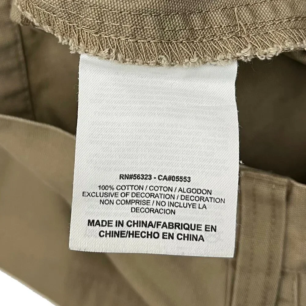 Nike Air Vintage Animal Print Cargo Chino Khaki Shorts Mens 32